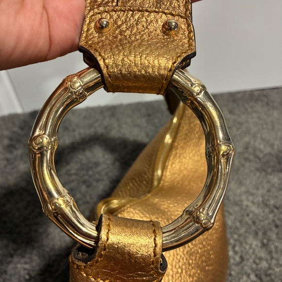 Gucci Bamboo Leather Half Moon Hobo bag - Gold - Picture 2 of 13